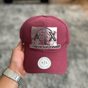 Armani Exchange Maroon Logo Cap UNISEX